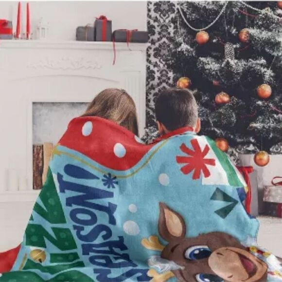 Nwt Reindeer in Here Blizz the Season Micro Throw - Picture 5 of 7